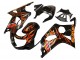 Descuento Carenados Moto Suzuki GSXR1000 2000-2002 - Negro Brillante Naranja Llama