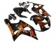Descuento Carenados Moto Suzuki GSXR1000 2000-2002 - Negro Brillante Naranja Llama