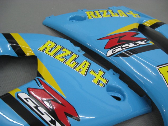 Descuento Carenados Moto Suzuki GSXR1000 2000-2002 - Azul Claro Amarillo Negro Motul Rizla