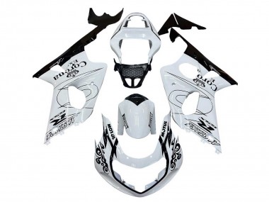 Descuento Carenados Moto Suzuki GSXR1000 2000-2002 - Blanco Negro Motul Corona