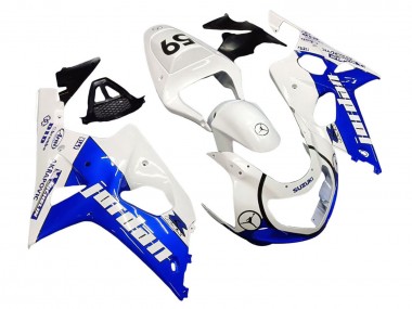 Descuento Carenados Moto Suzuki GSXR1000 2000-2002 - Blanco Azul Jordan 59
