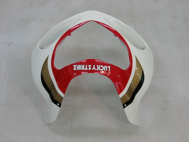 Descuento Carenados Moto Suzuki GSXR1000 2000-2002 - Blanco Rojo Lucky Strike