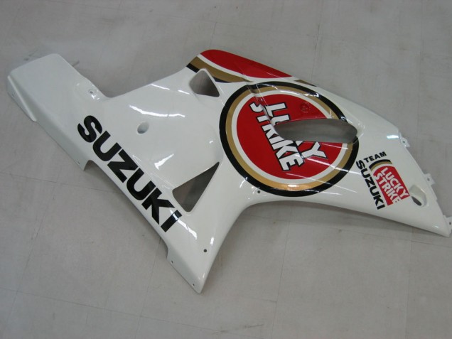 Descuento Carenados Moto Suzuki GSXR1000 2000-2002 - Blanco Rojo Lucky Strike