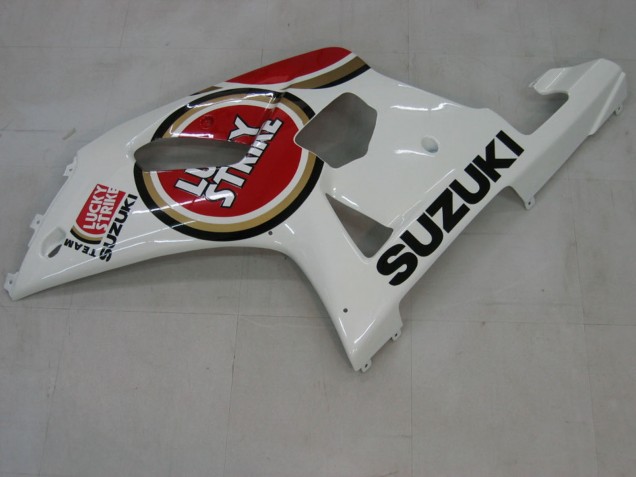 Descuento Carenados Moto Suzuki GSXR1000 2000-2002 - Blanco Rojo Lucky Strike