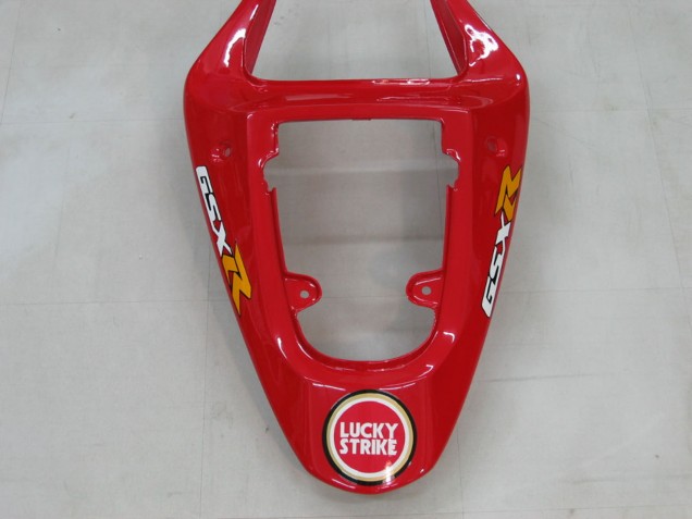 Descuento Carenados Moto Suzuki GSXR1000 2000-2002 - Blanco Rojo Lucky Strike