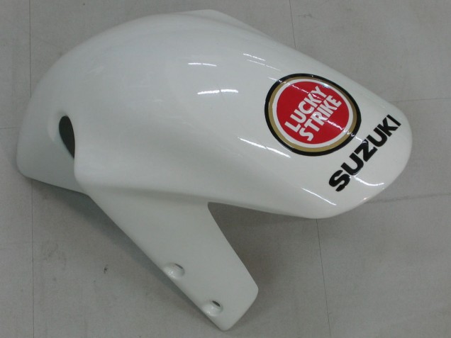 Descuento Carenados Moto Suzuki GSXR1000 2000-2002 - Blanco Rojo Lucky Strike