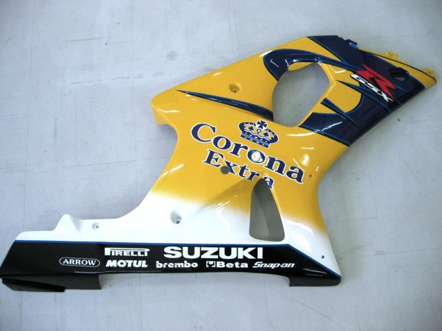 Descuento Carenados Moto Suzuki GSXR1000 2000-2002 - Amarillo Azul Oscuro Blanco Motul Corona