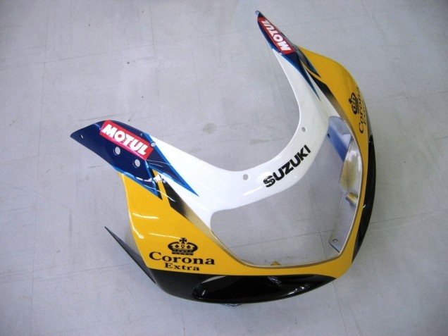 Descuento Carenados Moto Suzuki GSXR1000 2000-2002 - Amarillo Azul Oscuro Blanco Motul Corona