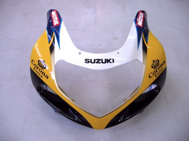 Descuento Carenados Moto Suzuki GSXR1000 2000-2002 - Amarillo Azul Oscuro Blanco Motul Corona