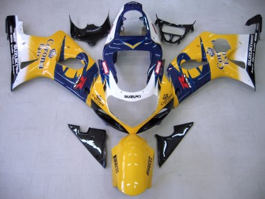 Descuento Carenados Moto Suzuki GSXR1000 2000-2002 - Amarillo Azul Oscuro Blanco Motul Corona