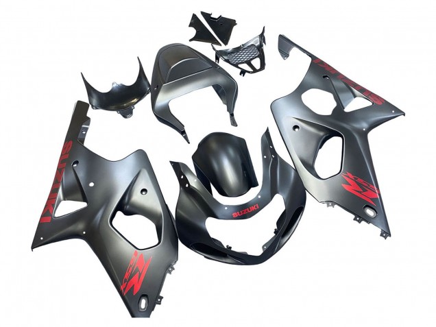 Descuento Carenados Moto Suzuki GSXR1000 2000-2002 - Gris Mate Rojo Calcomanía