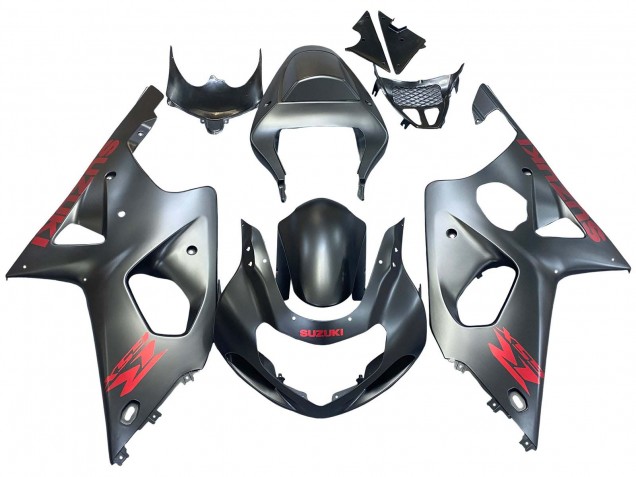 Descuento Carenados Moto Suzuki GSXR1000 2000-2002 - Gris Mate Rojo Calcomanía
