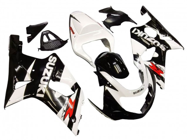 Descuento Carenados Moto Suzuki GSXR1000 2000-2002 - Blanco Negro Brillante Rojo