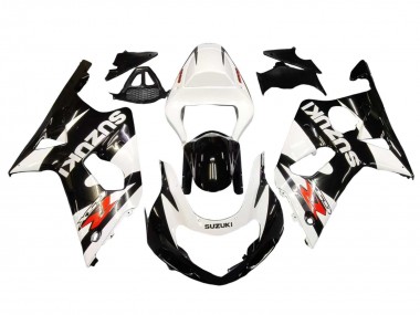 Descuento Carenados Moto Suzuki GSXR1000 2000-2002 - Blanco Negro Brillante Rojo
