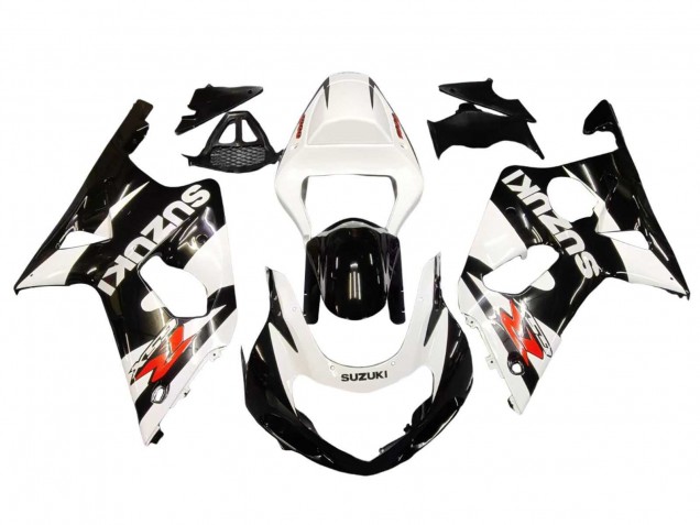 Descuento Carenados Moto Suzuki GSXR1000 2000-2002 - Blanco Negro Brillante Rojo