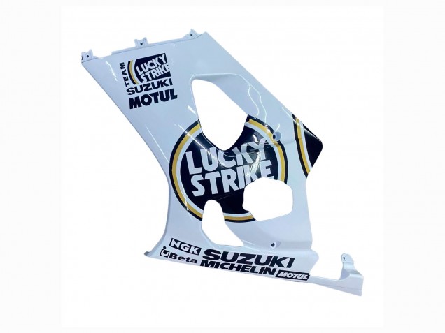 Descuento Carenados Moto Suzuki GSXR 1000 2003-2004 - Blanco Negro Oro Motul Lucky Strike