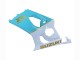 Descuento Carenados Moto Suzuki GSXR 1000 2003-2004 - Blanco Azul Claro Oro