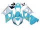 Descuento Carenados Moto Suzuki GSXR 1000 2003-2004 - Blanco Azul Claro Oro