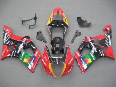 Descuento Carenados Moto Suzuki GSXR 1000 2003-2004 - Rojo Amarillo Azul Verde Negro JOMO