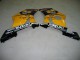 Descuento Carenados Moto Suzuki GSXR 1000 2003-2004 - Amarillo Blanco Azul Negro Corona