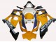 Descuento Carenados Moto Suzuki GSXR 1000 2003-2004 - Amarillo Blanco Azul Negro Corona