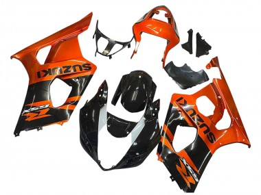 Descuento Carenado Moto Suzuki GSXR 1000 2003-2004 - Burnt Naranja Negro Brillante