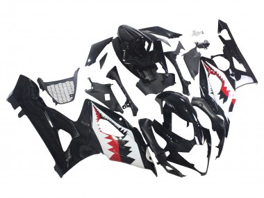 Descuento Carenados Moto Suzuki GSXR 1000 2005-2006 - Negro Brillante Rojo Blanco Tiburón