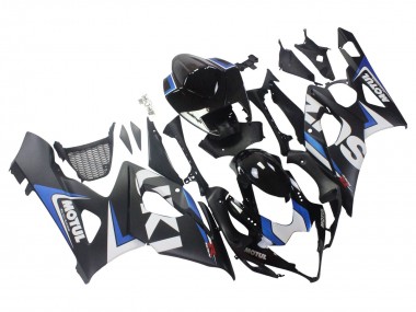 Descuento Carenados Moto Suzuki GSXR 1000 2005-2006 - Negro Azul Blanco Motul