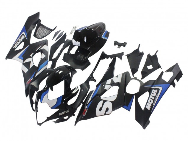 Descuento Carenados Moto Suzuki GSXR 1000 2005-2006 - Negro Azul Blanco Motul
