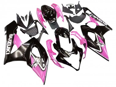 Descuento Carenados Moto Suzuki GSXR 1000 2005-2006 - Negro Brillante Rosa
