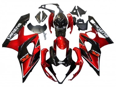 Descuento Carenados Moto Suzuki GSXR 1000 2005-2006 - Rojo Negro Brillante