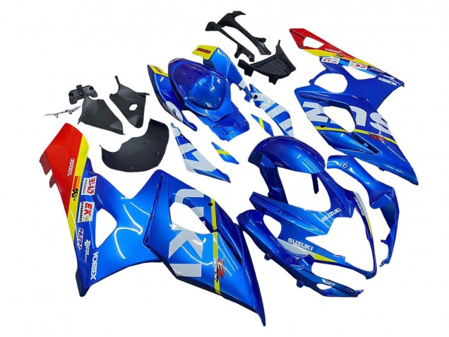 Descuento Carenados Moto Suzuki GSXR 1000 2005-2006 - Azul Amarillo Rojo Blanco