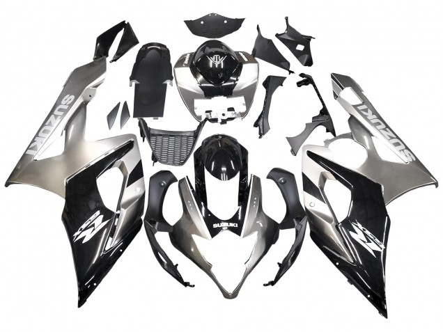 Descuento Carenados Moto Suzuki GSXR 1000 2005-2006 - Negro Brillante Gris
