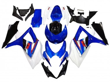 Descuento Carenados Moto Suzuki GSXR 1000 2007-2008 - Blanco Azul Negro Rojo