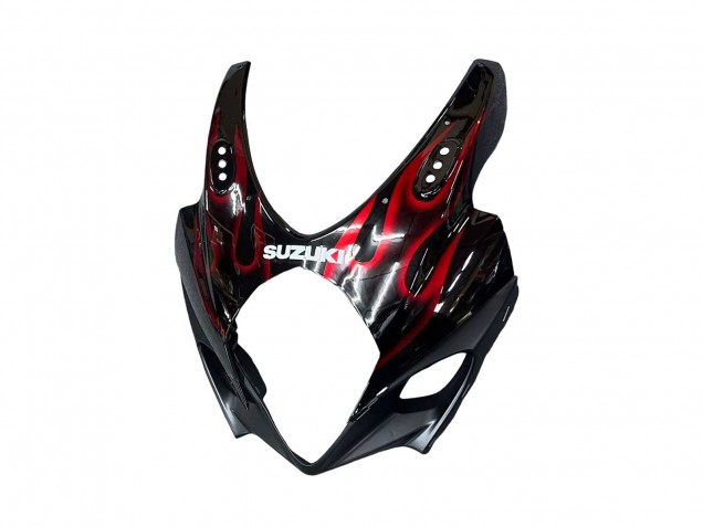 Descuento Carenados Moto Suzuki GSXR 1000 2007-2008 - Negro Rojo Llama