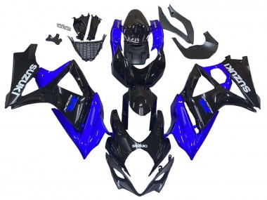Descuento Kits Carenado Moto Suzuki GSXR 1000 2007-2008 - Azul Negro Brillante