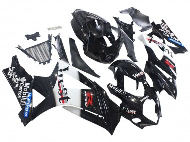 Descuento Carenados Moto Suzuki GSXR 1000 2007-2008 - Negro Brillante Blanco West