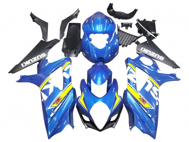 Descuento Carenados Moto Suzuki GSXR 1000 2007-2008 - Azul Amarillo Negro