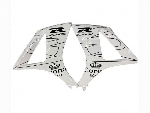 Descuento Carenados Moto Suzuki GSXR 1000 2007-2008 - Blanco Negro Alstare Corona Motul