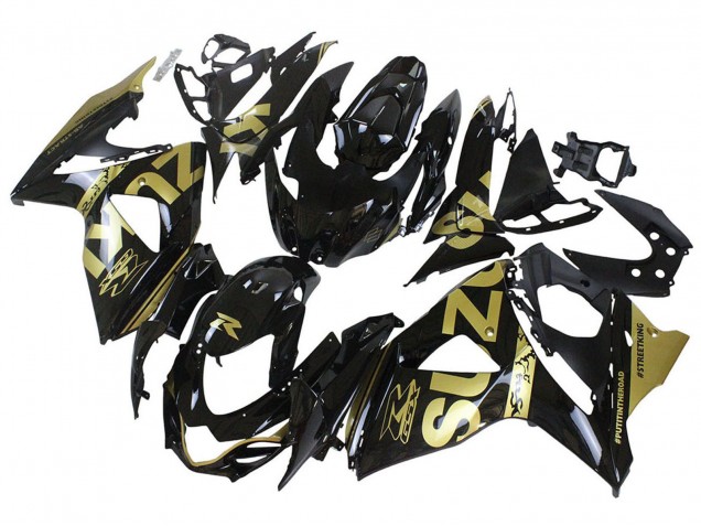 Descuento Carenados Moto Suzuki GSXR 1000 2009-2016 - Negro Brillante Oro