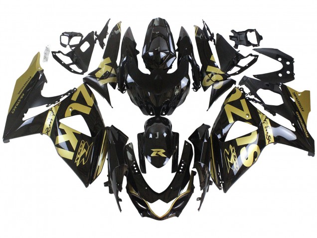 Descuento Carenados Moto Suzuki GSXR 1000 2009-2016 - Negro Brillante Oro