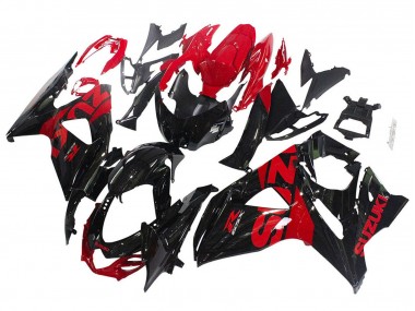 Descuento Kits Carenado Moto Suzuki GSXR 1000 2009-2016 - Negro Brillante Rojo