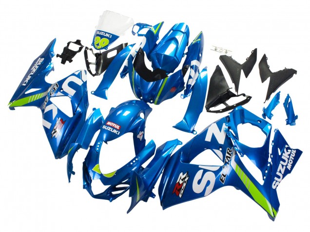 Descuento Carenados Moto Suzuki GSXR 1000 2009-2016 - Azul Claro Verde Motul 29 Ecstar