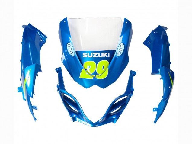 Descuento Carenados Moto Suzuki GSXR 1000 2009-2016 - Azul Claro Verde Motul 29 Ecstar