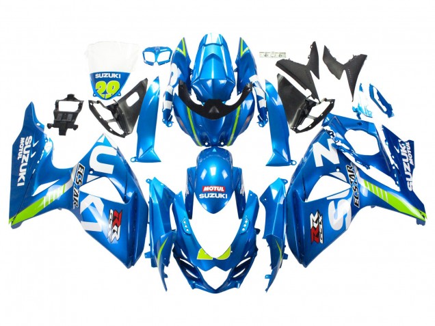 Descuento Carenados Moto Suzuki GSXR 1000 2009-2016 - Azul Claro Verde Motul 29 Ecstar