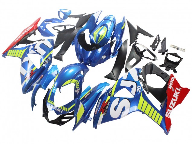 Descuento Carenados Moto Suzuki GSXR 1000 2009-2016 - Azul Claro Verde Rojo Motul