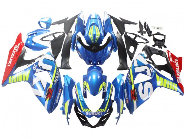 Descuento Carenados Moto Suzuki GSXR 1000 2009-2016 - Azul Claro Verde Rojo Motul