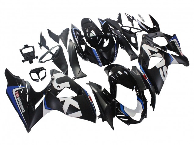 Descuento Carenados Moto Suzuki GSXR 1000 2009-2016 - Negro Mate Blanco Azul