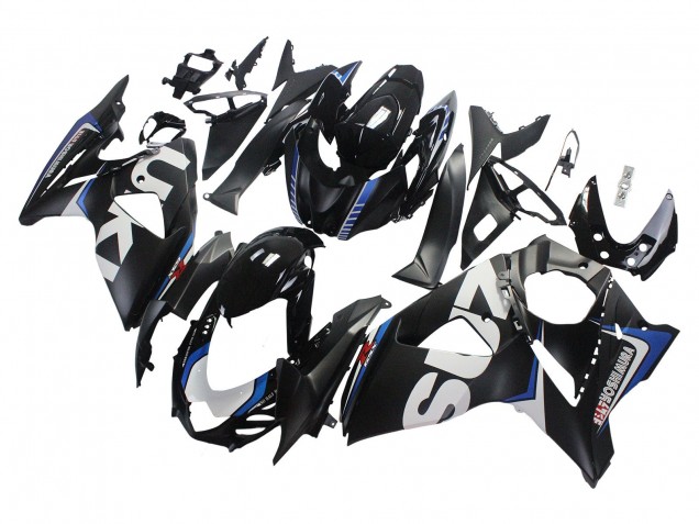 Descuento Carenados Moto Suzuki GSXR 1000 2009-2016 - Negro Mate Blanco Azul