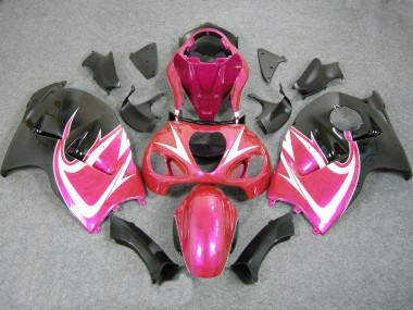 Descuento Carenados Moto Suzuki GSXR 1300 Hayabusa 1996-2007 - Rosa Blanco Negro